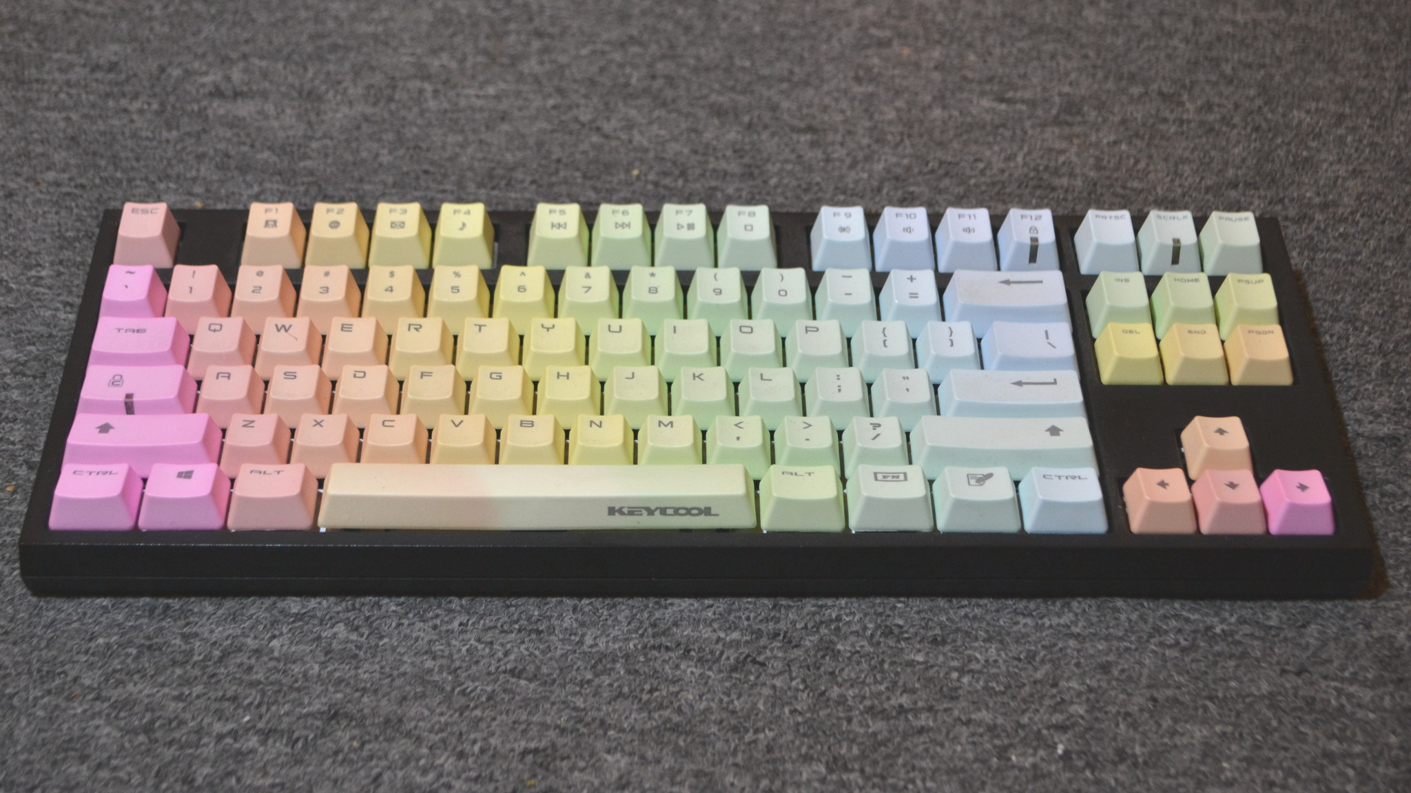CODE keyboard with Keycool rainbow keycaps
