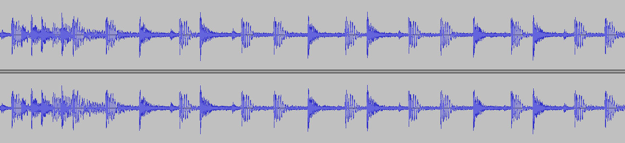 Each of the peaks in this part of the track are individual drum hits.